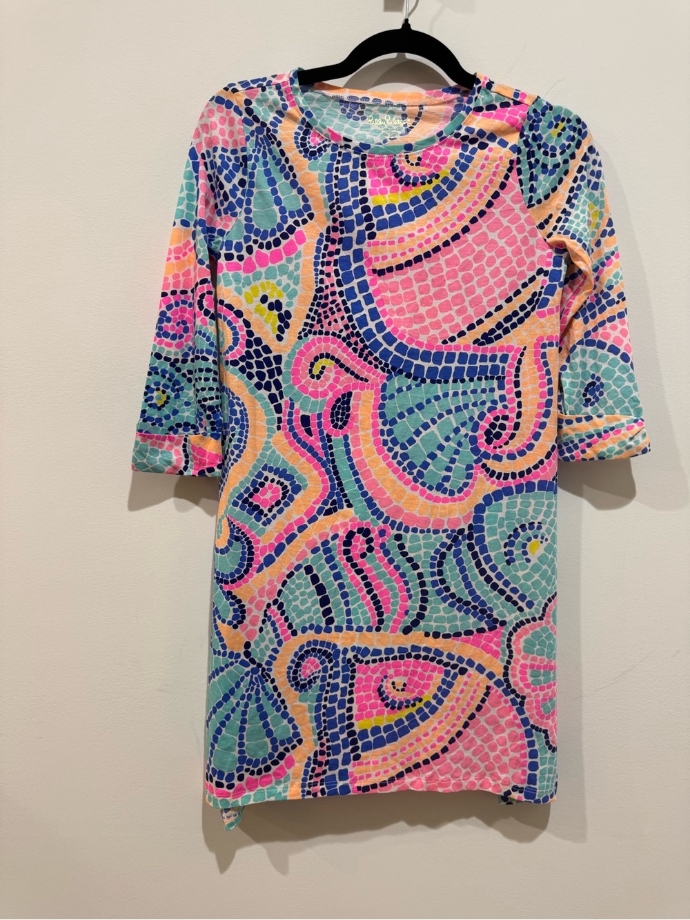 Lilly Pulitzer Girls' Multicolor Mosaic Shift Dress - SZ12-14 NWOT